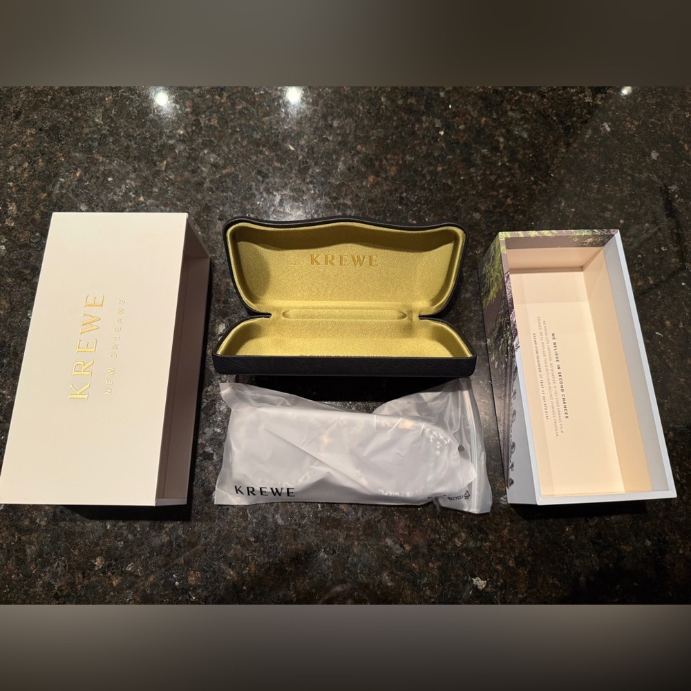 Brand New Never Worn KREWE Zander Sunglasses  - Poppy Noir